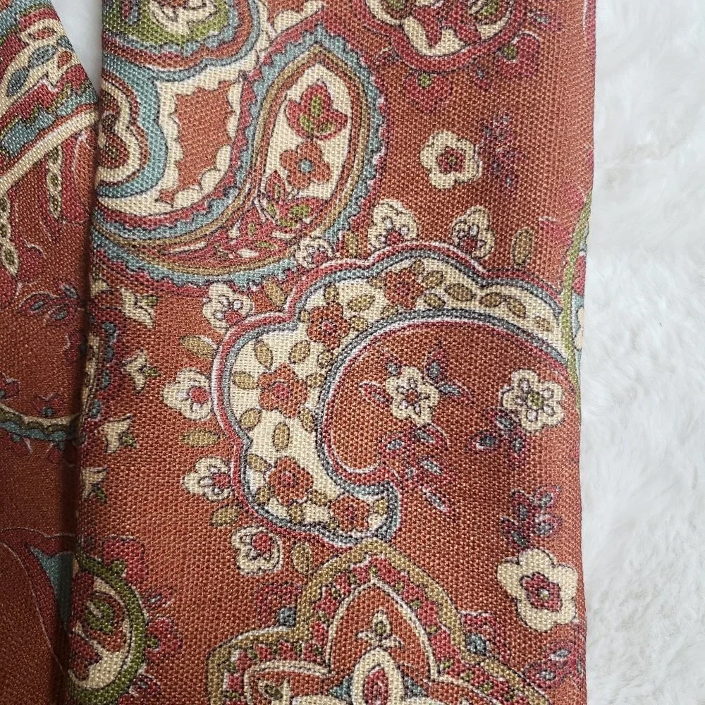 Harvest Season Nutmeg Paisley Boho Thanksgiving Holiday Dinner Napkins x4 NWT